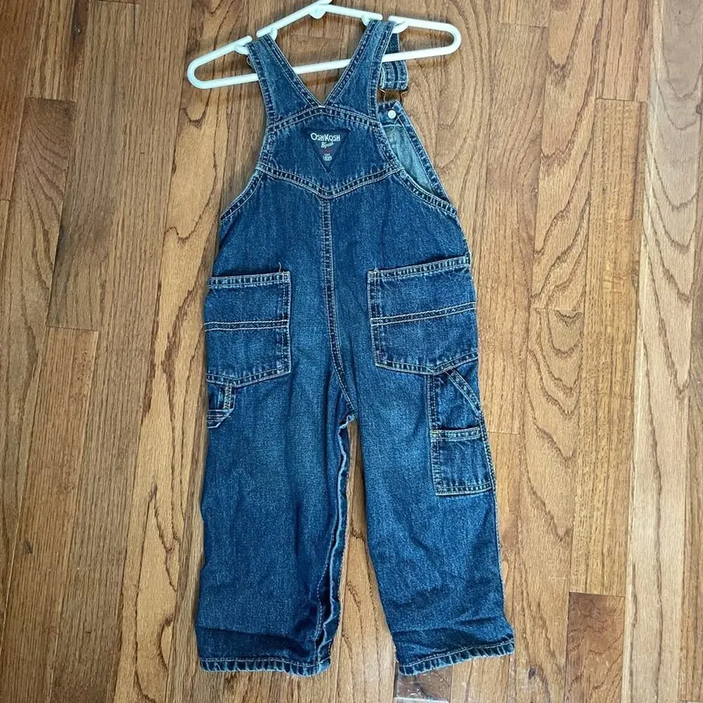 Oshkosh B’Gosh Vintage Toddler Bib Overalls Blue  Size 18 Months